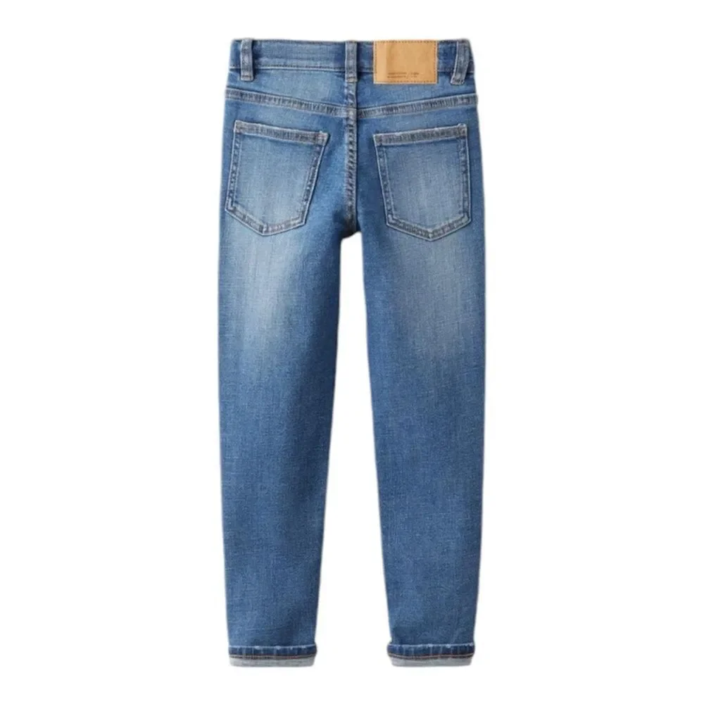 ZARA Kids Blue Skinny Fit Jeans NWT Girl Size 8 Stretch Denim